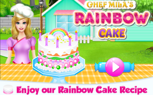 Lovely Rainbow Cake Cooking 0