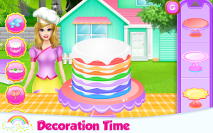 Lovely Rainbow Cake Cooking 19
